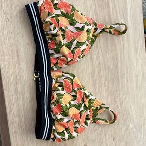 Xhilaration Citrus Print Bikini Top - Pink, Orange, Green, Black